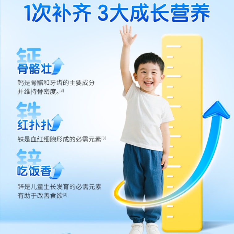 【中国直送】ハルビン製薬 カルシウム・鉄・亜鉛経口液（90包×10ml）（900ml）小児用グルコン酸亜鉛液（三京ブルーボトル） 3