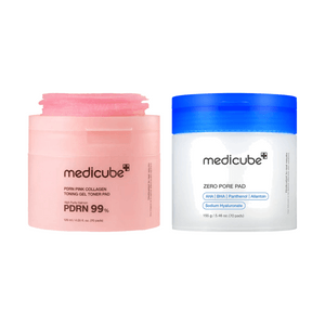 Lingettes tonifiantes PDRN Pink Collagen 70 lingettes×1 + Coton Zero Pore Care 2.0 5.47oz×1【2 Articles】