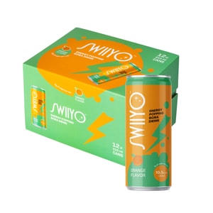 Hojalicious Swiiyo 柑橘風味爆爆珠能量氣泡飲 310ml x 12罐整箱裝 低卡低糖/含牛磺酸維C