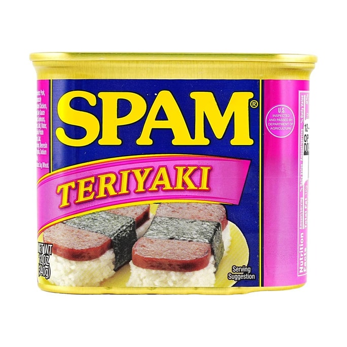 Spam, Teriyaki Flavor, 12oz 【For Hot Pot , BBQ, Sandwich】