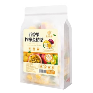 谯韵堂 百香果檸檬金桔茶 網紅水果茶 凍乾青檸片 冰糖百香果青桔茶 養生茶湯250g/袋