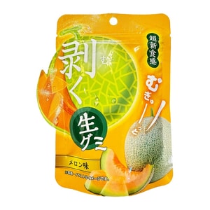 【日本直邮】 日本 TOKYO MerryGoround 超果肉食感香甜Q弹橡皮糖 剥皮果汁软糖 哈密瓜口味100g
