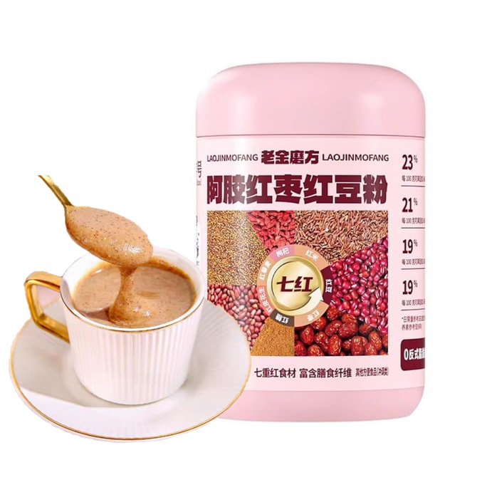 [Tonify qi and blood] Donkey-hide gelatin red dates and red bean powder 400g [Low fat and high dietary fiber]