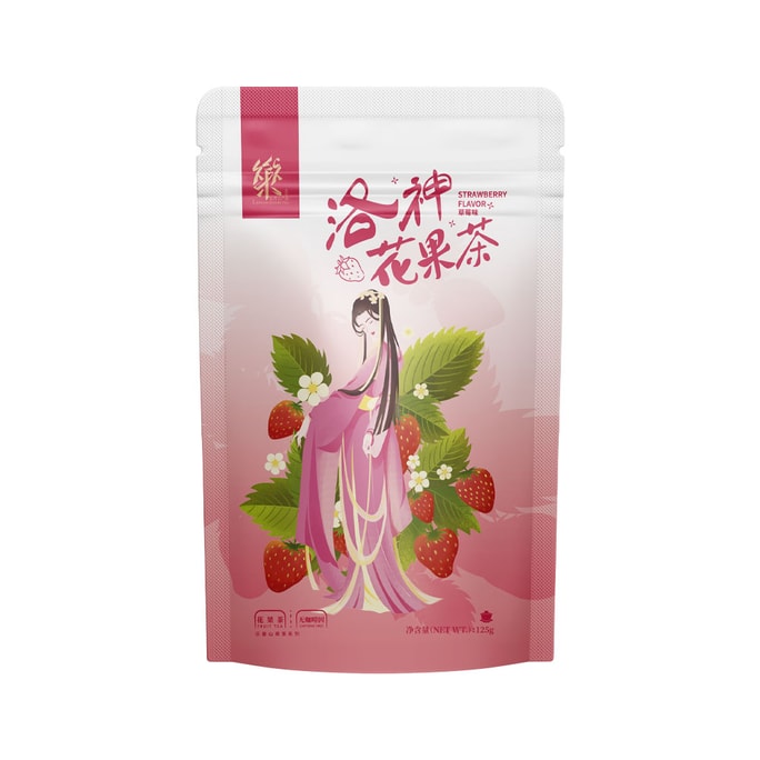 Zhengshantang Lepu Mountain Tea 딸기 꽃과 과일 차 미용 및 미용 천연 무설탕 혼합 과일 펄프 차 125g