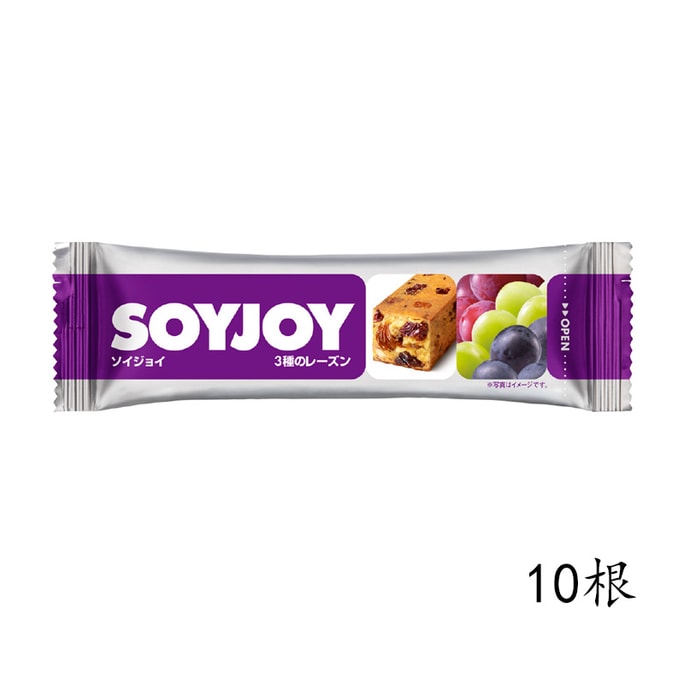SOYJOY Low-Calorie Meal Replacement Soybean Nutritional Energy Bar Mixed Raisin Flavor 30g*10