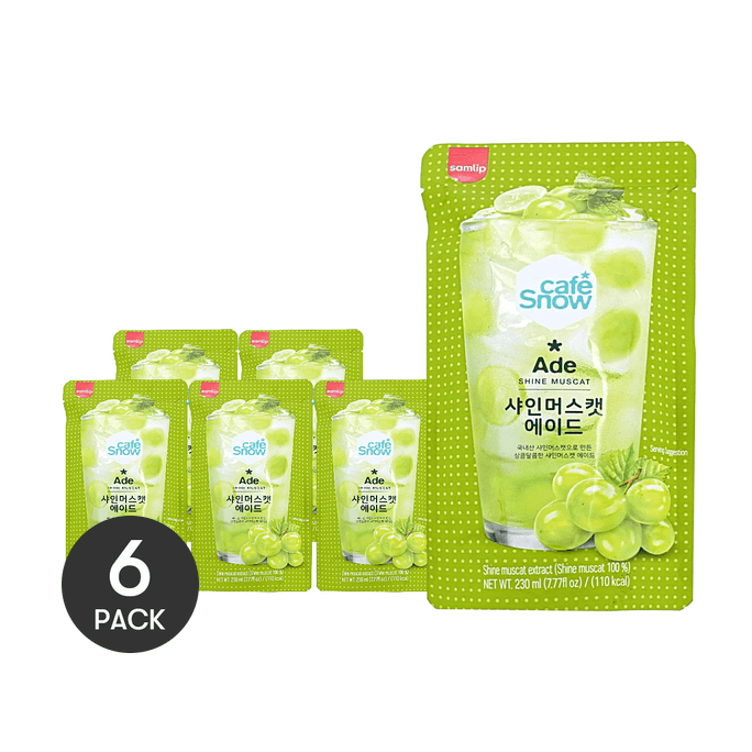Cafe Snow Shine Muscat Ade 7.78fl oz *6【6 Packs】【Convenience Store Hits】