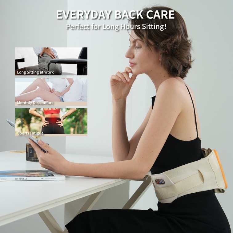 Waist Massager Y2 Warming Belt Waist and Back Heat Popular Gift Choice Beige 5