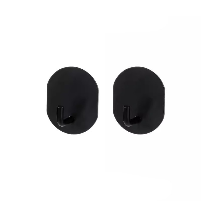 Stainless Steel Magnetic Hooks Black 2Pcs