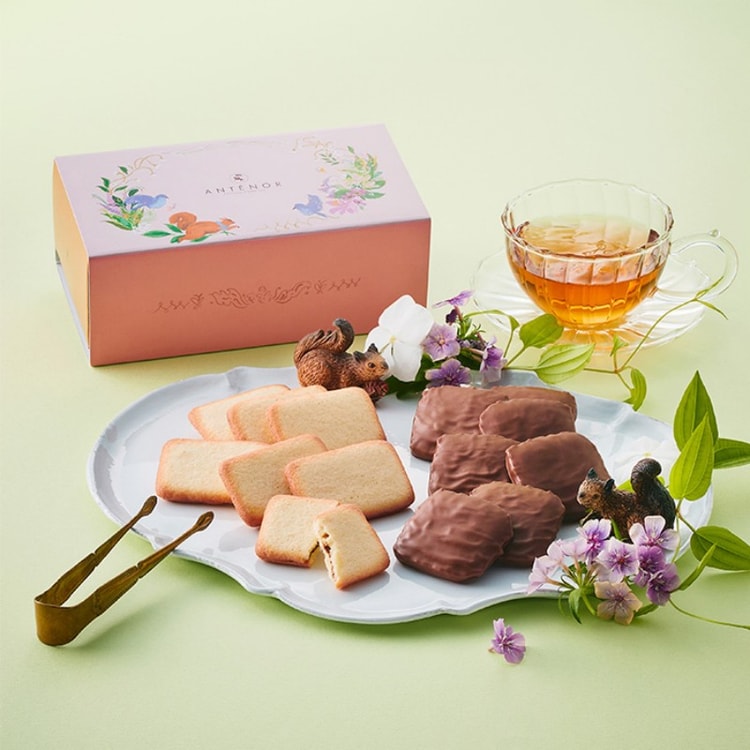 Cocoa Chocolate Sandwich Cat Tongue Cookie Gift Box (14 pieces