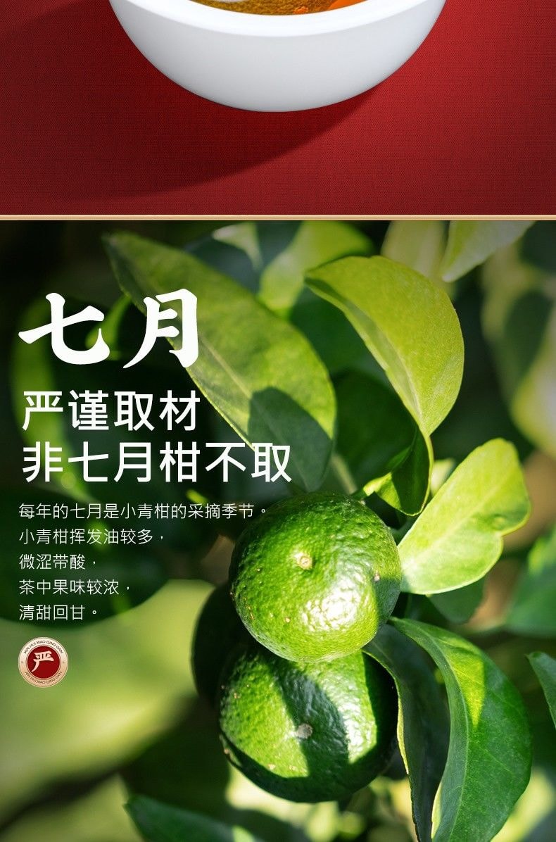 福茗源 小青柑普洱茶-黑色匠心心韵系列 16粒茶+茶具5件套