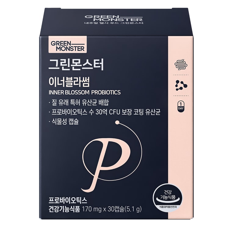 그린몬스터(한국) 이너뷰티 벚꽃향 여성용 프로바이오틱스 - 30캡슐 4