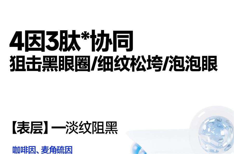【中国直邮】 oiu 青春肌源焕亮眼霜 抗皱紧致眼周淡化眼袋细纹补水保湿熬夜熊猫眼精华霜 20g/支