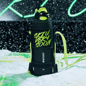 【Skiing Edition】 Contigo Cool Black Dragon Sports Stainless Steel Thermos Tumbler Cup with Cup Holder 600ml 