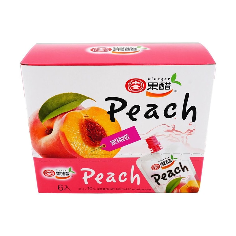 台湾十全 蜜桃醋 果醋饮料  140ml*6包【清爽解腻 夏日必备】 7
