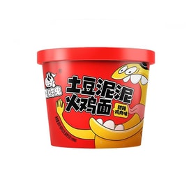 아콴 감자 매운 닭고기 국수, 달콤매콤한 닭고기 맛, 92g/튜브. 온라인 인기 식품, 간편하게 즐길 수 있는 야식.