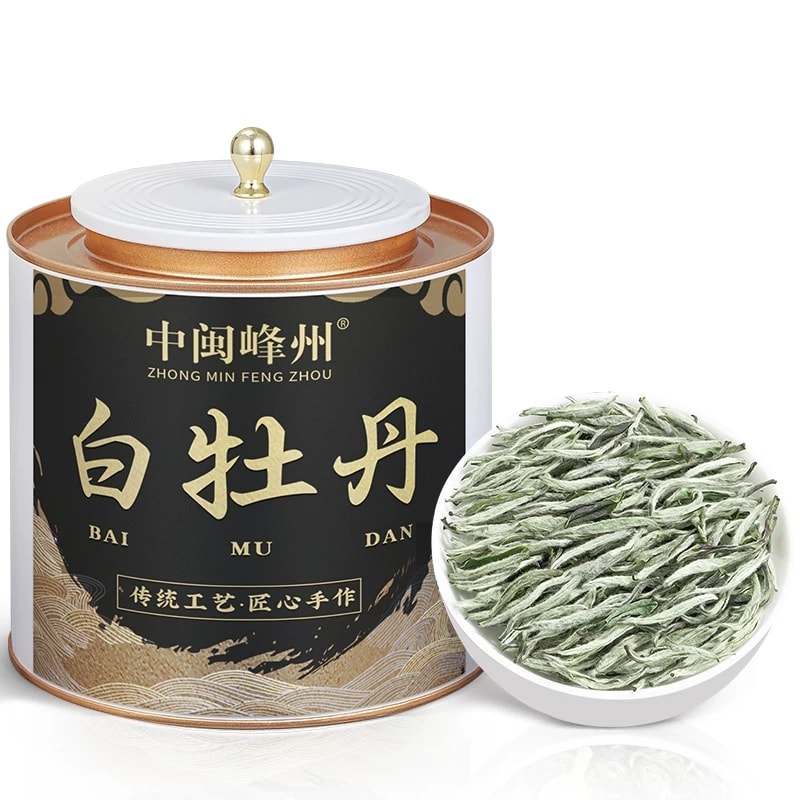 【中国直邮】 中闽峰州 特级花香白牡丹白茶 福鼎白茶正宗高山头采茶叶100g