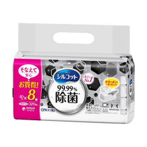 日本UNICHARM尤妮佳 SILCOT 99.99%除菌濕紙巾 含酒精 40顆x8