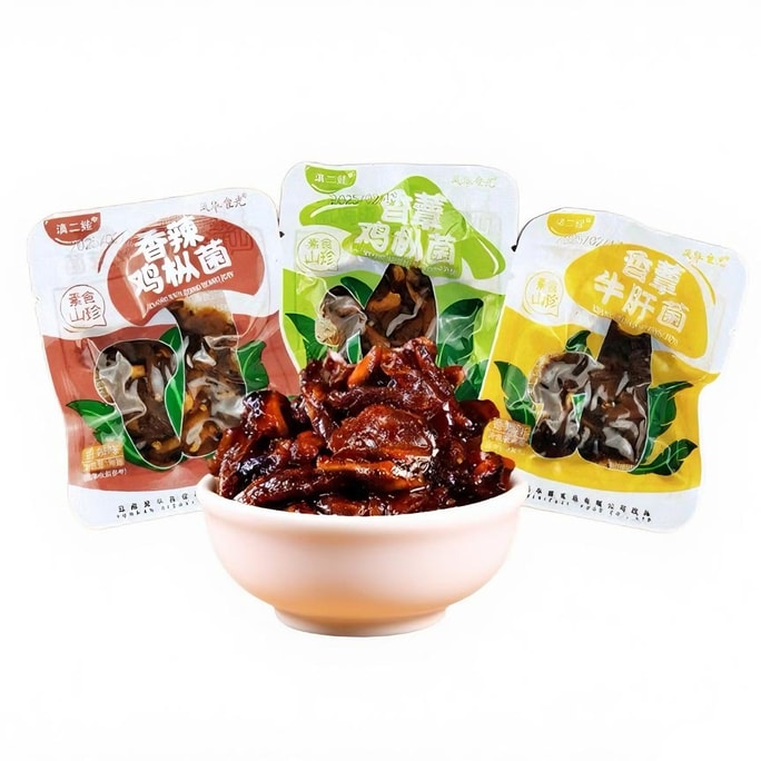 Yunnan Specialty: Ji Cong Mushroom, Porcini, Matsutake, Mixed Mushroom Snacks *1 Bag (8 Packs) About 150g