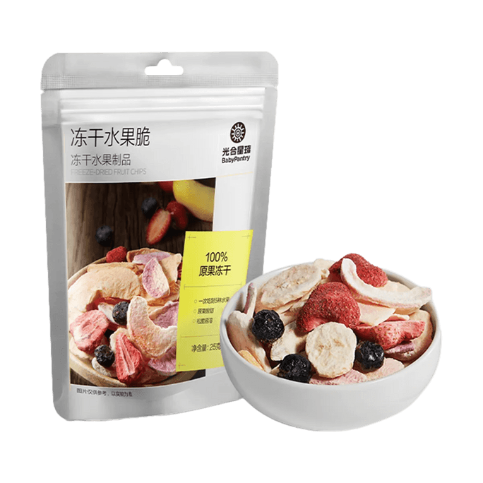 Freeze-Dried Fruit Crisps, 0.88 oz【Vacuum Freeze-Dried Nutrition Locked Baby Snack】