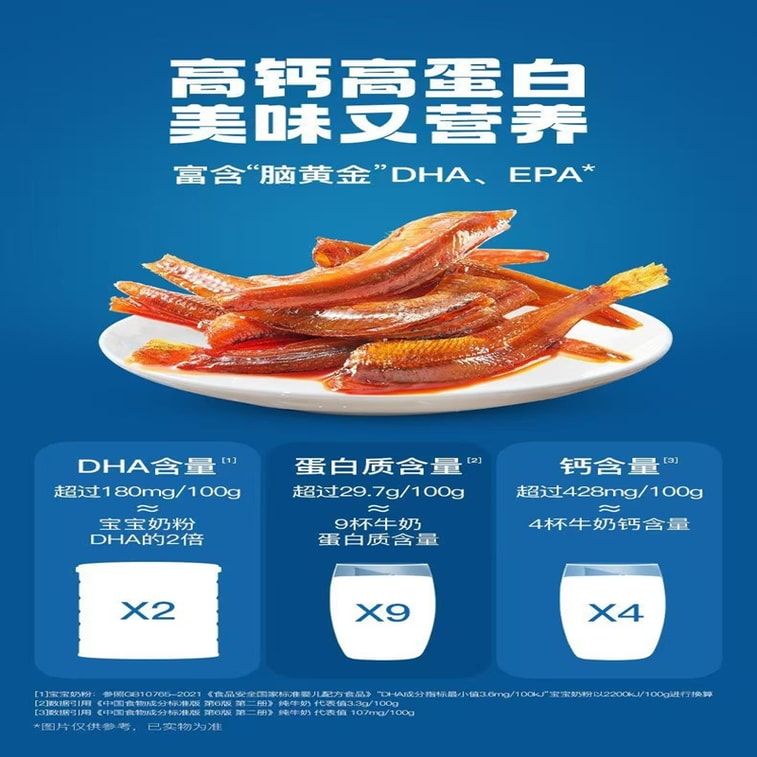 衛龍 深海鳀魚小魚乾海鮮解饞小零食香辣醬汁味混搭105g*袋 4