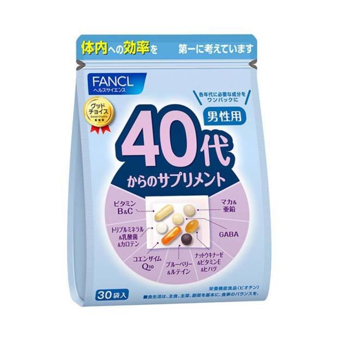 【日本直效郵件】FANCL 男性40歲八合一綜合維生素營養素 30日份