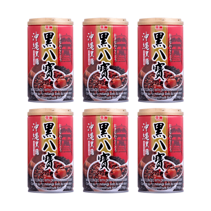 Mixed Congee with Okinawa Brown Sugar - 6 Cans* 11.99oz【Value Pack】