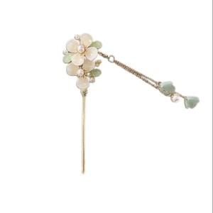 Classical Chinese Hairpin Tassel Flower Hairpin High-end And Niche - Pear Blossom 1 Pc