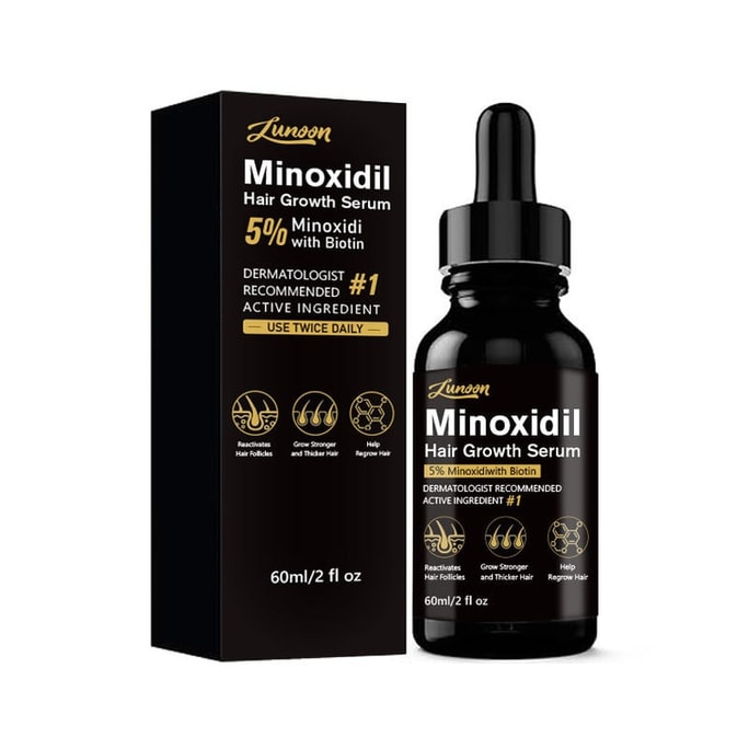 【中國直郵】 Minoxidil 米諾地爾 防脫髮 生髮頭髮增長液 男女性脫髮 頭髮精華液 斑禿 增髮洗 發密 發增 60ML