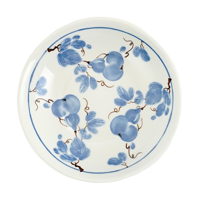 8 - Inch Round Plate with Japanese - style Design, from Auspicious Fortune and Blessing Tableware,20.8 * 20.8 * 5CM