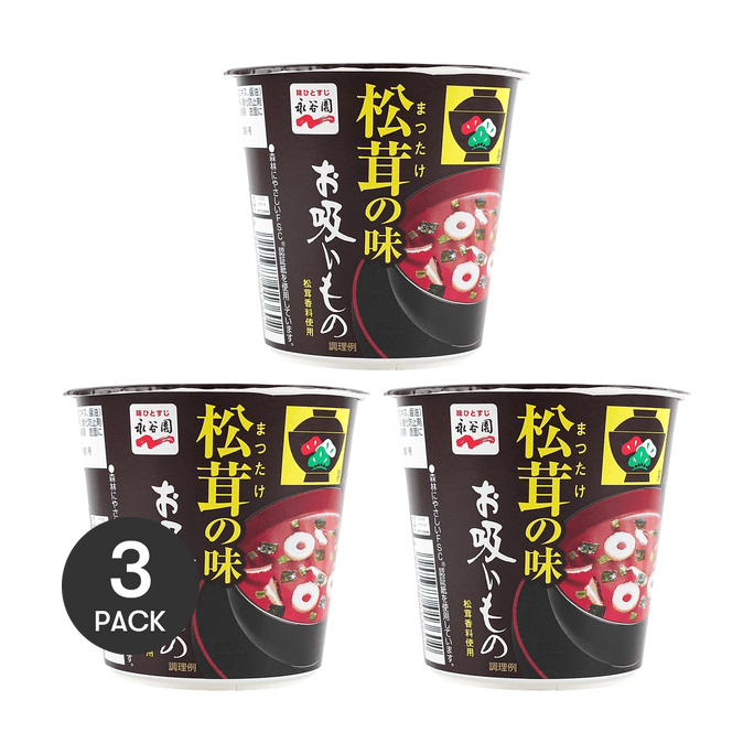 日本NAGATANIEN永谷園 松茸菇湯 沖泡速食湯 3g *3【3份超值裝】