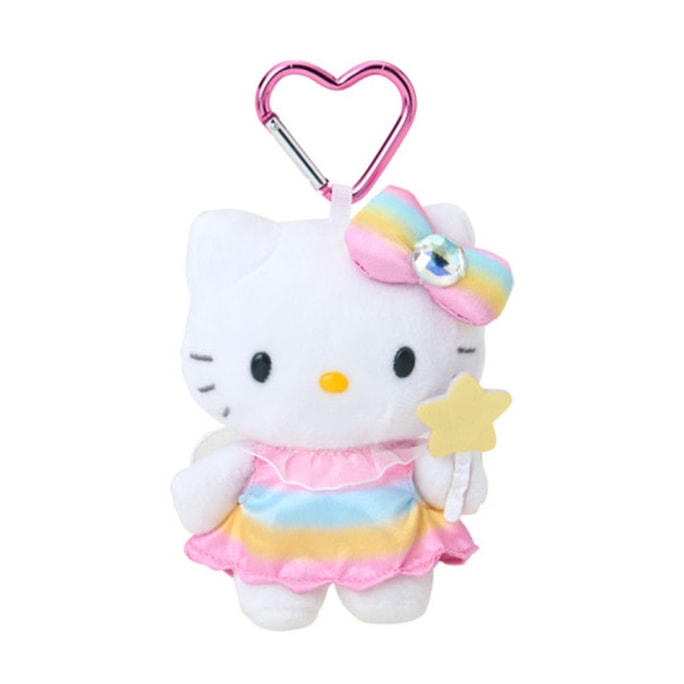 【日本直送】日本 SANRIO サンリオ ファンタジーフェアリーシリーズ ハートバックル ぬいぐるみペンダント レインボー [ハローキティ]