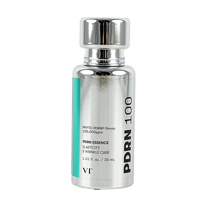 韓國VT 低分子·高效純素PDRN精華 100 30ml 美白抗皺煥活 彈性水光 深層保濕保濕 促進吸收肌膚再生力 低刺激無香