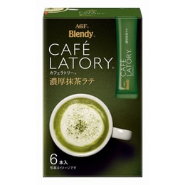 【日本からの直送】日本AGF BLENDY 濃厚抹茶ラテ インスタントコーヒー 濃厚まろやかな午後の紅茶ドリンク 6本入