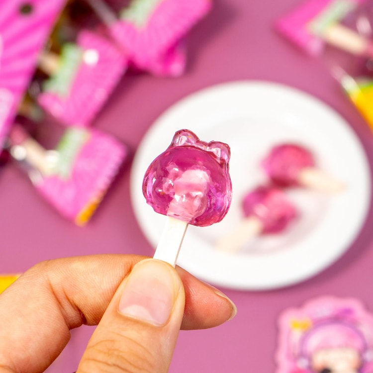 XINQITIAN Mini Lollipop Soft Jelly Gummy Candy Grape Flavor 2.82