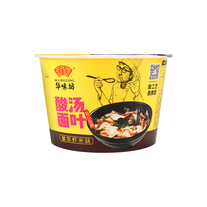 华味坊 酸汤面叶 紫菜虾米味 110g