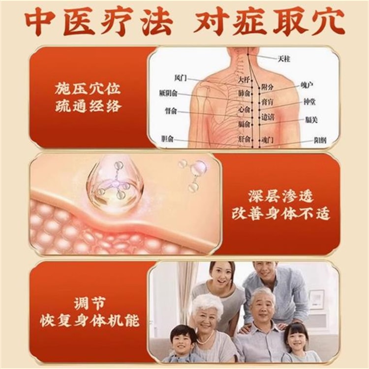 中国直邮】北京同仁堂艾草三伏贴成人儿童冬病夏治纯中药穴位敷贴36贴