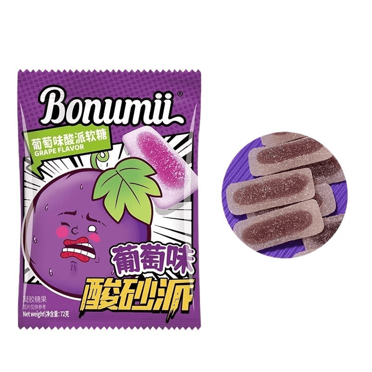 Bonumi Sour Sand Pie Fruit Flavor Sour Sand Gummy Candy Fruit