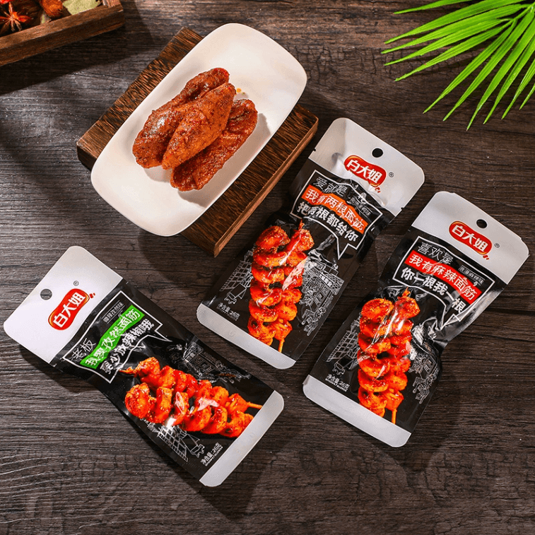 Grilled gluten rolls  Spicy and fragrant flavor    26 g  5  bags 3