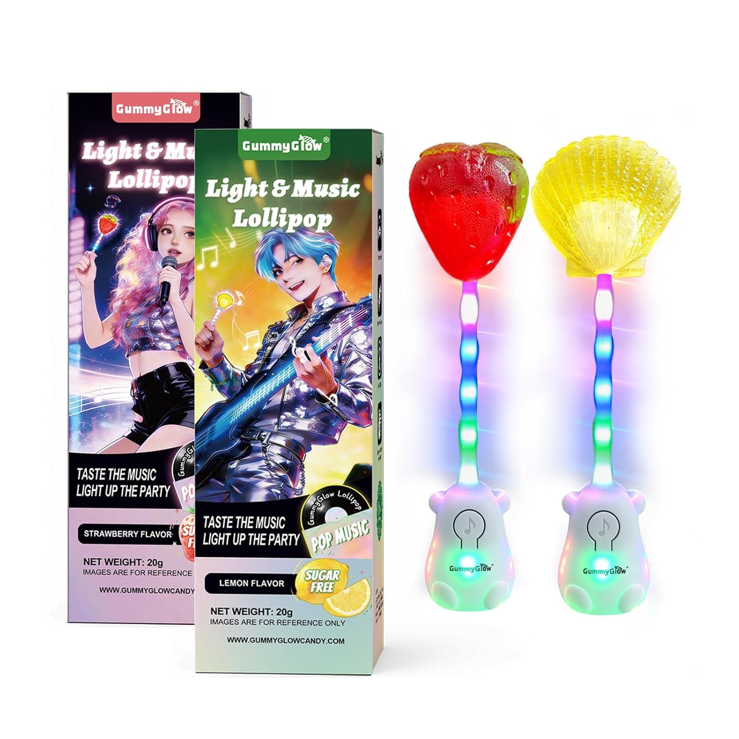 Music Lollipop Candy 20g, Light Up Singing Audio Lollipop