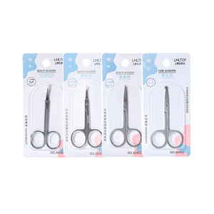 Lamellar pointed scissors nose hair trimmer eyebrow scissors stainless steel beauty scissors tool 4 piece set