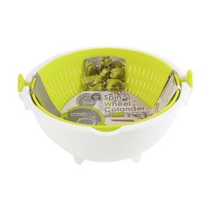 180도 스핀 휠 야채 세척 배수구 소쿠리 애플 그린 BPA 프리 사이즈 S 18cm-19cm
