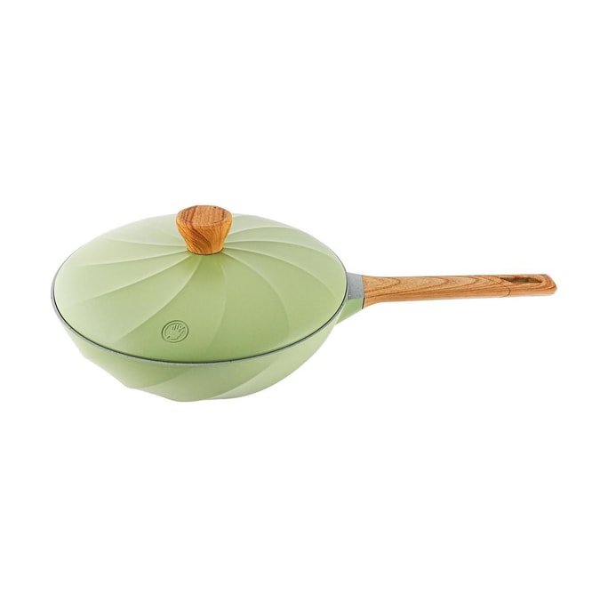 Non-Stick Wok, Household Cooking Pan, 30cm, Fresh Green