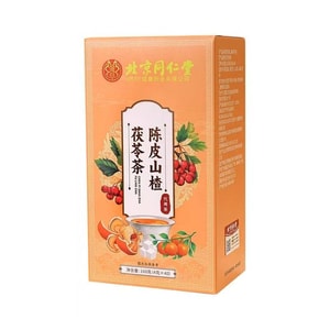北京同仁堂 みかん皮、サンザシ、茯苓茶：「脾臓と胃を強め、消化を助け、湿を消し、排尿を促進し、心を落ち着かせ、神経を鎮める」。夜更かしの方にもぴったりの滋養強壮茶。160g×40袋入り。健康的な肌を手に入れて、オフィスをビューティーサロンに。