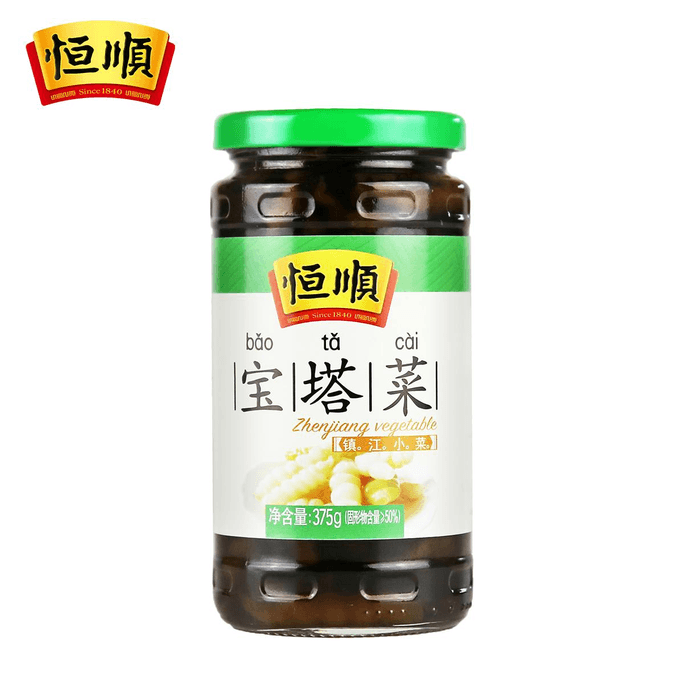 Hengshun Pickles, Pagoda Dishes, Rice Dishes, Pickles, Pickles, Screw Dishes, Pickles, Pickles, 375g*1 Bottle