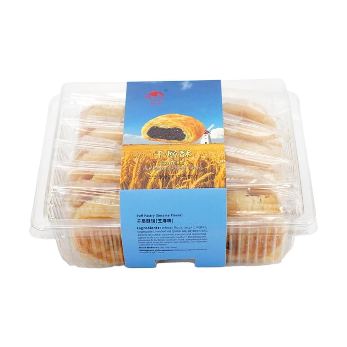 참깨맛 바삭한 겹겹이 쌓인 케이크 페이스트리, 365g