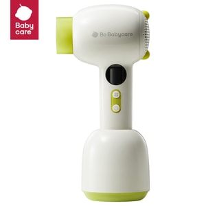 【アメリカからの直送】BCベビーケア 新生児用 子供用ヘアドライヤー お尻をかむのに便利 ワイヤレス 低放射 軽快音 マスタードグリーン 5V2A