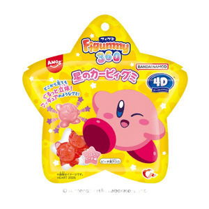 日本 BANDAI 星之卡比 水蜜桃果味4D软糖  38g