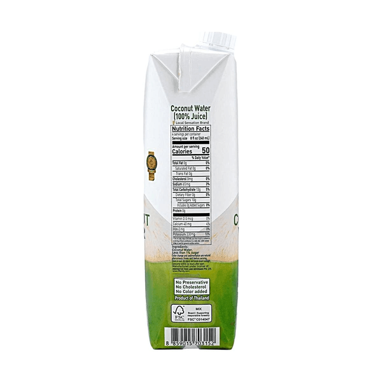 Coconut Water 100% Natural, 33.8 fl oz【0 Sugar 0 Fat Low Calories】 7