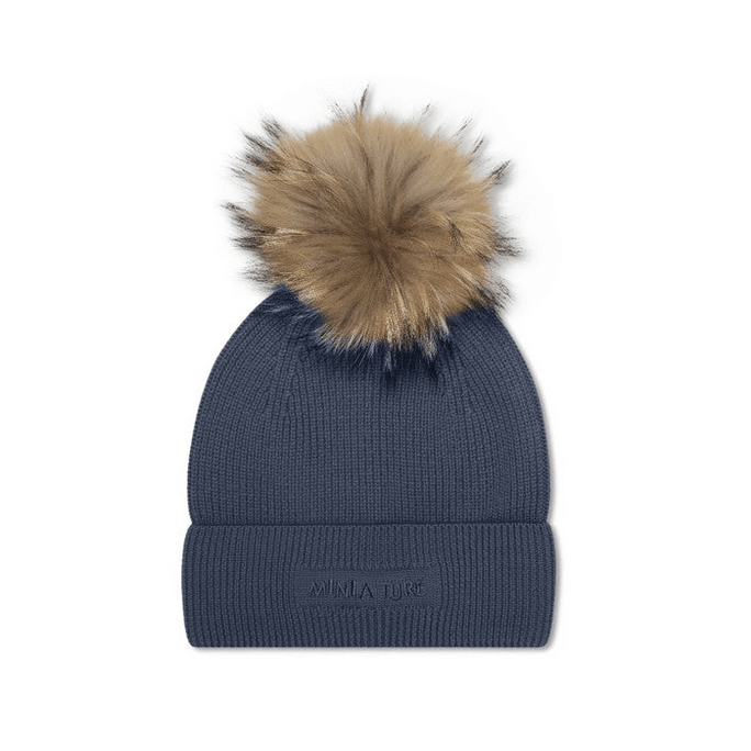 MINI A TURE Kids MATBOJE Wool Beanie Fur - Outer Space 8-10Y