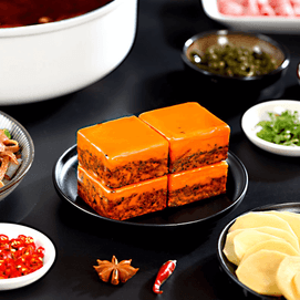 小龙坎 火锅底料 颗粒小块装麻辣香锅冒菜底料 4块装 320g【一颗一人份】